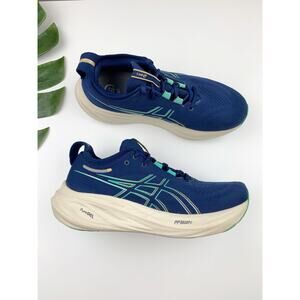 Asics Gel Nimbus 26 Running Shoes Blue Lace Up Sneakers 1012B601 Women's 10